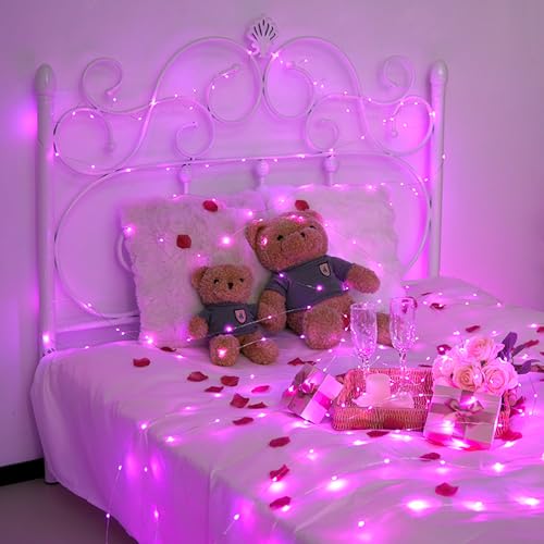 JMEXSUSS 200 LED Room Fairy Lights, 66 ft Pink Lights Outdoor Waterproof - color: Pink, size: 66FT 200LED