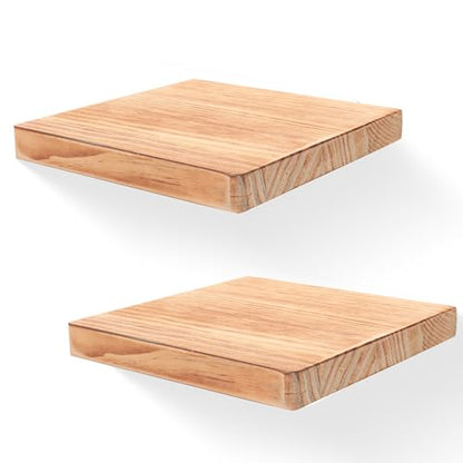 Small Floating Shelves for Wall Set of 2, 8 Inch Square,Carbonized Black - color: Carbonized Black, size: 8 Inch-2 Pcs