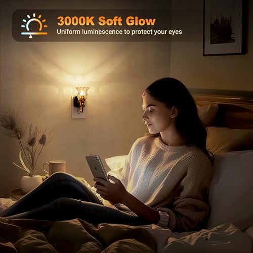 JandCase Night Light, Floral Night Lights Plug into Wall 2 Pack - color: Pineapple Flower