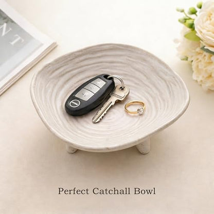 Small Decorative Bowl, 6" Ceramic Key Bowl for Entryway Table - size: 6-Inch
