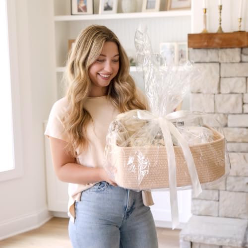 Woven Rope Baskets for Organizing, 3 Pack, 15.5 x 11 x 5.5" Storage Bins - color: Beige