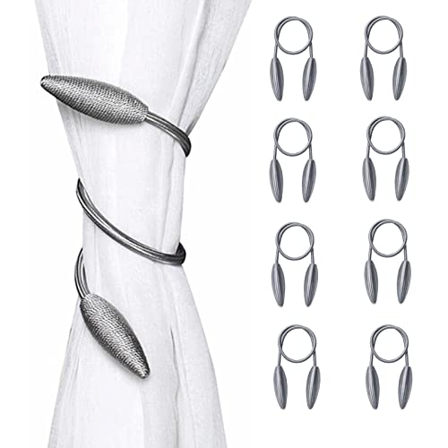 Silver Curtain Holdbacks Decorative Curtain Tiebacks, Set of 8 - color: Silver, size: 8PCS