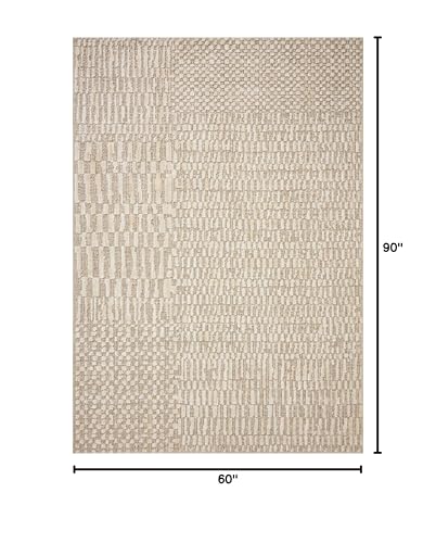 Loloi Amber Lewis Bexley Natural/Birch 5'-0" x 7'-6" Area Rug - color: Natural / Birch, size: 5' x 7'6" (Rectangular)