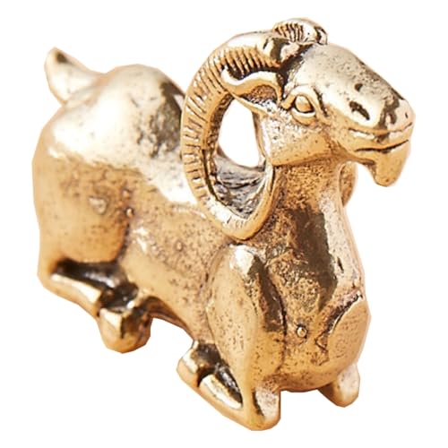 Brass Animals Figurine Decorative,Solid Copper Decorations,Small Brass Metal Statue,Tea Pet Home Decorations, Office Tea Table Statue(1pcs-Goat) - color: Goat