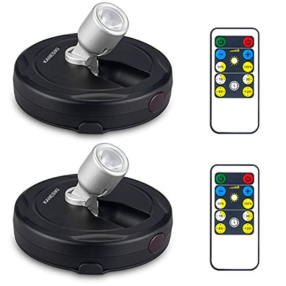 Wireless Spotlight Battery Operated, LED Picture Lights - color: Black Silver