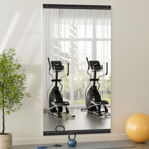 brisafe Home Gym Mirror, 72"x24" Tempered Glass Wall Mirror - size: 72"L x 42"W