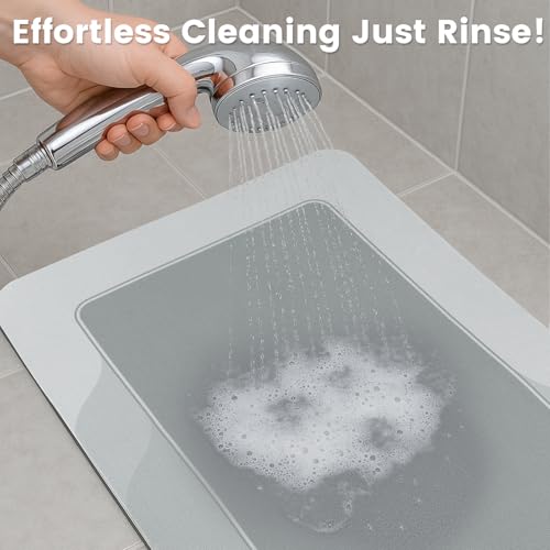 ArtyCozy Absorbent Soft Bath Mat 2 Piece, Grey, 16" × 24'' Plus 20'' × 24'' - color: Grey, size: 16'' × 24'' + 20'' × 24''