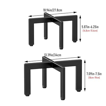 4-Pack Plant Stand Indoor Outdoor with Adjustable Feet, Black - size: 4 Pack - Large & Medium