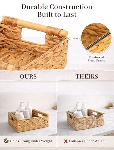 Wicker Basket, Large Basket for Gift Baskets Empty, 13.4x9.5x4.7in - color: Natural, size: Medium