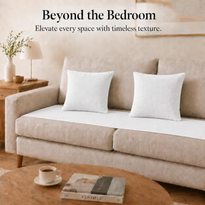 Solid Bed Runner Set,2 Pillow Covers,White,70.9x19.7in - color: White, size: Twin/Twin XL