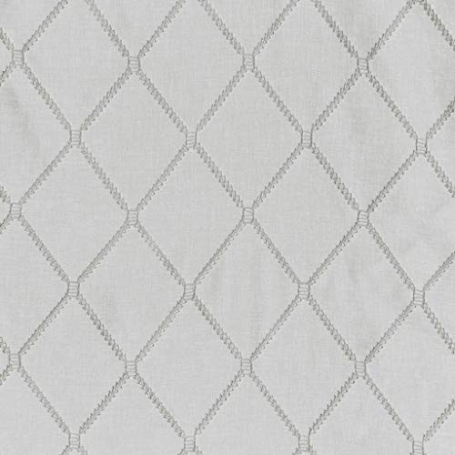 Madison Park Sheer Curtain Scarf for Kitchen, 1 Panels 50x216 White/Grey - color: White/Grey, size: 50"W x 216"L (Pack of 1)