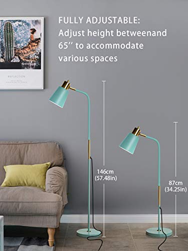 LALISU Floor Lamp Industrial Floor Lamps Reading Farmhouse Standing Lamp - color: Green