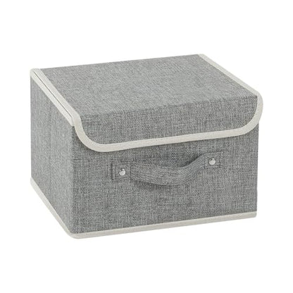 Foldable Fabric Storage Cubes with Lids,Grey 10.2x7.9x6.7in,1 Pack - color: Grey, size: 10.2x7.9x6.7in(1-pack)
