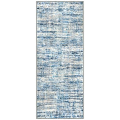 KOZYFLY Modern Kitchen Runner Rug 2x5 Washable Rug Runner Blue Beige - color: Blue Beige, size: 2' x 5' (Runner)