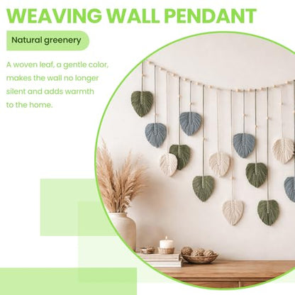 Boho Chic Rattan Wall Hanging Decor, Lightweight, Durable Polyester, Ideal for Bedroom & Living Room Boho Home Styling