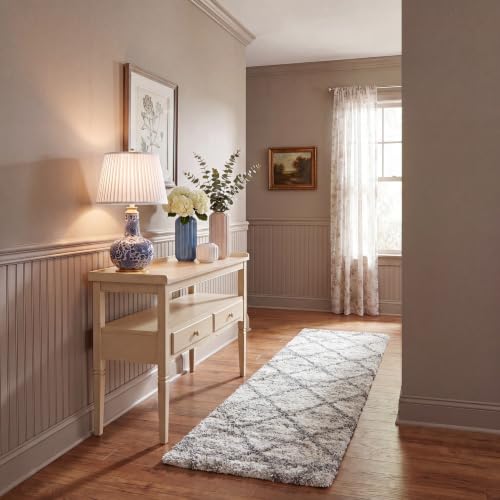 SAFAVIEH Hudson Shag Runner Rug 2'3"x6', Soft Plush Grey & Beige SGH281J - color: Grey/Beige, size: 2'3" x 6' (Runner)