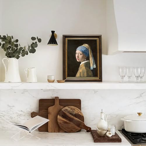 The Girl with a Pearl Earring Canvas Print Wall Art for Bookshelves, Foyer - color: Girl with a Pearl Earring, size: 12"L x 10"W