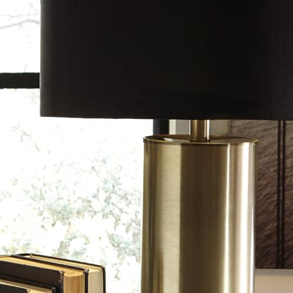 Signature Design by Ashley Jacek Contemporary Table Lamp Set of 2 - color: Gold
