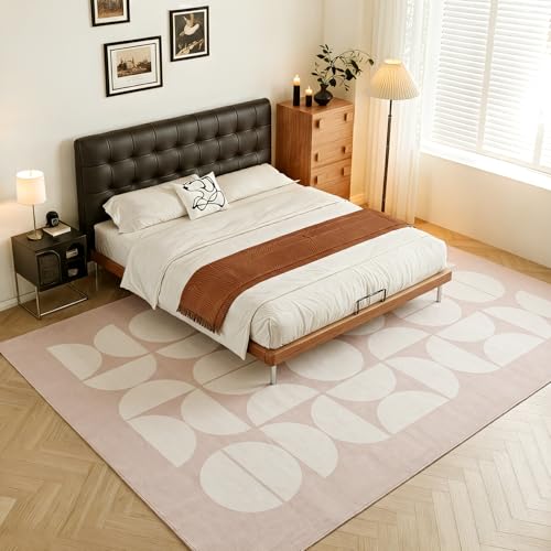 ThreadGlobe Abstract 5x7 Area Rugs Modern Geometric for Living Room, Beige - color: Beige Geometry, size: 5' x 7'