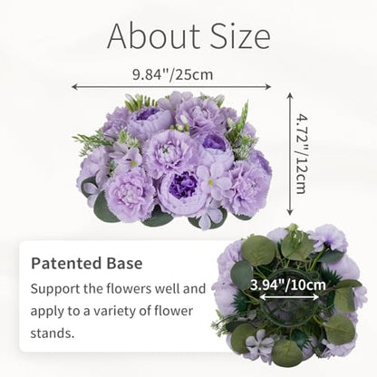 Flower Centerpieces for Wedding Tables: Light Purple, Set of 10 - color: Light Purple, size: 10 PCS