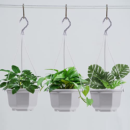 Roshtia 24 Pcs Hanging Planter Pot with Hook, Ceramic White, 6.7 Inch - color: Ceramic White, size: 6.7 Inch