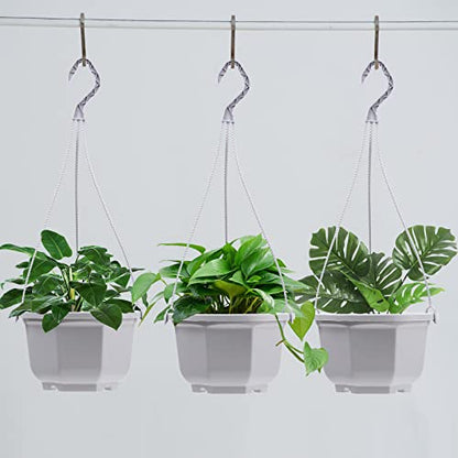 Roshtia 24 Pcs Hanging Planter Pot with Hook, Ceramic White, 6.7 Inch - color: Ceramic White, size: 6.7 Inch