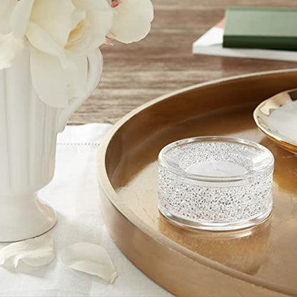SWAROVSKI Shimmer Tea Light Holder, Candle Holder with Clear Swarovski Crystals Featuring an Aurora Borealis Effect Part of The Swarovski Shimmer Collection - color: Shimmer Tea Light Holder