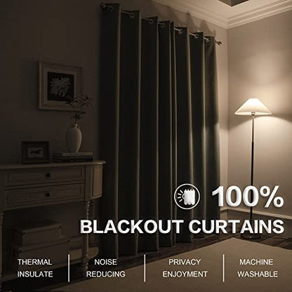 Air Blue 100% Blackout Linen Curtains 102 Inches Long 2 Panels for Villa Bedroom,Modern Farmhouse Full Black Out Room Darkening Thermal Insulated Large Window Curtain Panels W50 x L102 Inch Length - color: Air Blue, size: 50"W x 102"L (Pack of 2)