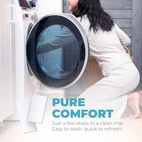 Homergy Bath Mat for Bathroom Non Slip, Quick Dry, 16x24 in, White - color: White, size: 16" x 24"