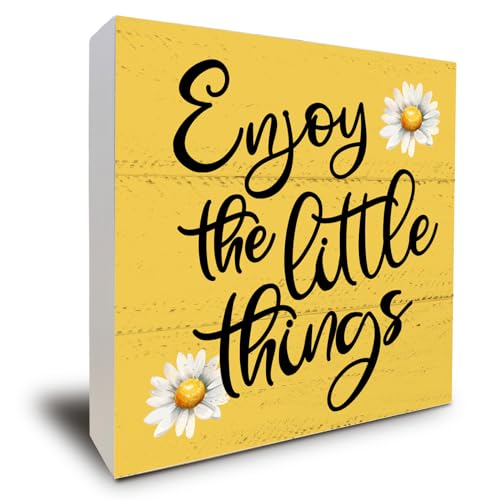Summer Decor Sunshine Decor Decorations For Office Yellow Wooden Box - color: Enigy The Little Things