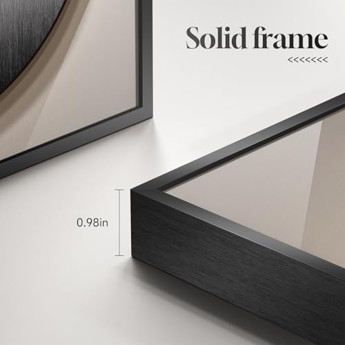 Large Framed Modern Elegant Wall Art for Living Room, 3 Piece 24x36 In - color: Golden Bloom Series, size: 24" W x 36" H x 3 pieces