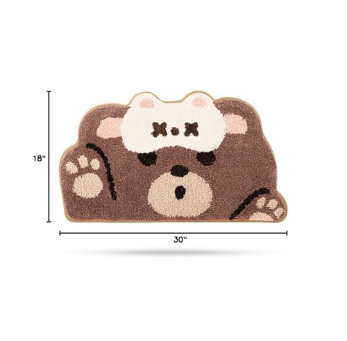 Molesun Bear Bath Mat 18x30, Soft Absorbent Microfiber Bath Rugs - color: Bear