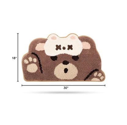 Molesun Bear Bath Mat 18x30, Soft Absorbent Microfiber Bath Rugs - color: Bear