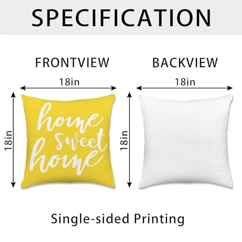 Hexagram Throw Pillow Covers 18x18, Yellow Outdoor Pillow Covers Set of 4 - color: Yellow2, size: 18" x 18" (Pack of 4)