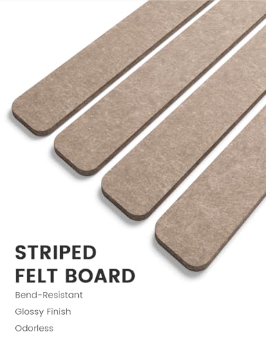 Fluxynara 13" x 2" Felt Wall Panels, Khaki - color: Khaki, size: 8-pack