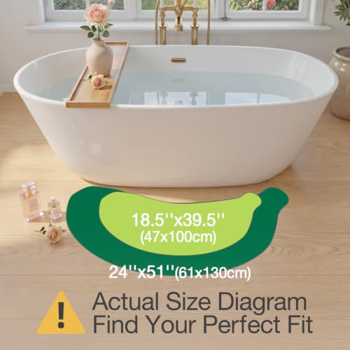 LUMI Cute Bathroom Rug, Absorbent Non Slip Bath Mat, 18.5"x39.5", Banana - color: Fruit-banana