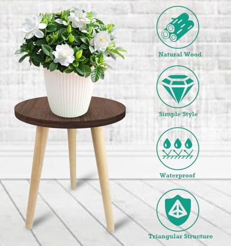 14IN Tall Plant Stand Holder Wood Plant Table for Indoor Planters - size: 14IN