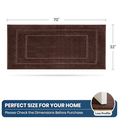 PURRUGS Kitchen Runner Rug, Kitchen Mat, 32" x 70", Brown - color: Brown, size: 32" X 70"