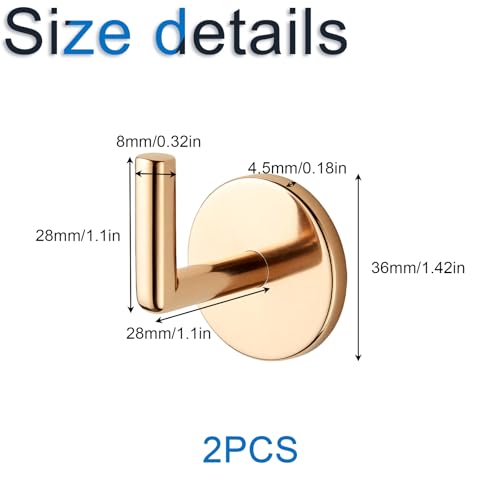 INCREWAY 2PCS Gold No Drill Curtain Hooks, Adhesive Curtain Wall Hooks for Curtain Tiebacks Towel Hanging and Indoor Home Organization - color: Gold, size: 2pcs