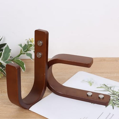 2 Pack Curtain Tiebacks & Holdbacks Wood Curtain Holder, Coffee - color: Coffee