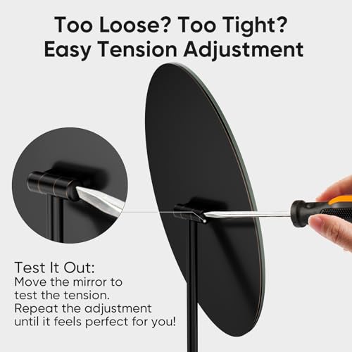 GURUN Large Oval 7"x12" Tabletop Vanity Mirror with Stand Makeup Bronze - color: Oil Rubbed Bronze