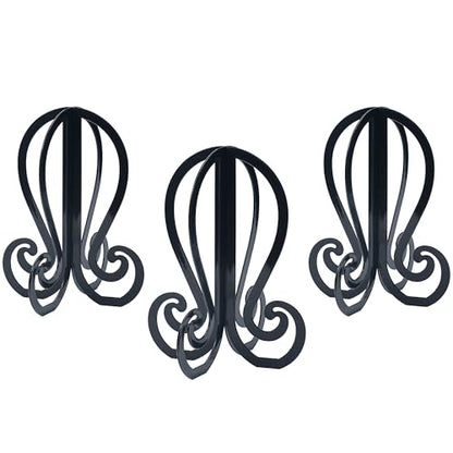 Plastic 3PCS Wig Stand,Black Wig Head Stand,Easy to Assemble Wig Stand Holder,Wig Holder Display Stand,Beanie Display Stand,Hat Stand 11.61 Inch high