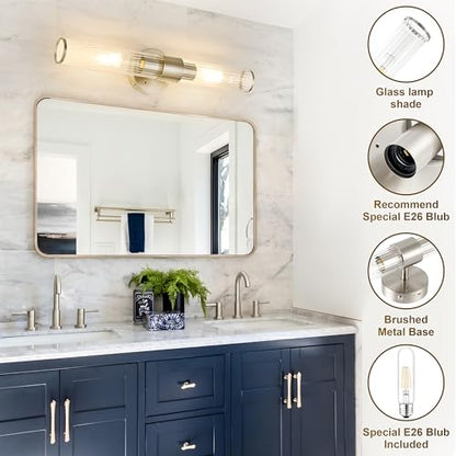 Morauroral Sand Nickel Battery Operated Wall Sconces Set of Two - color: Sand Nickel