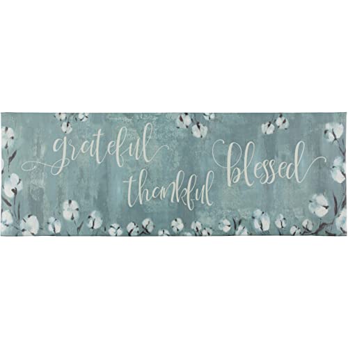 J&V TEXTILES Kitchen Mat Cushioned Anti Fatigue Floor Mat,19.6"x55", Thick Non Slip Waterproof Kitchen Rugs and Mats,Floor,Home,Office,Desk,Sink,Laundry (Grateful Thankful Blessed) - color: Grateful Thankful Blessed
