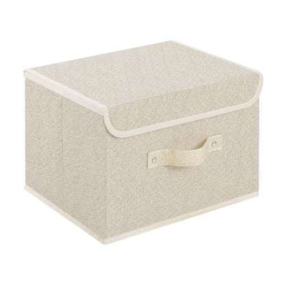 Storage Bins with Handles,Grey and Beige,10.2x7.9x6.7in,1 Pack - color: Beige/Gray, size: 10.2x7.9x6.7in(1-pack)