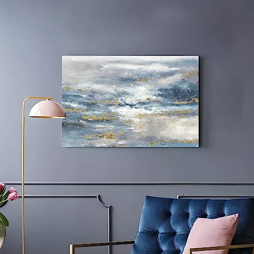 arttitue Abstract Canvas Wall Art Decor: Contemporary Gold Foil Textured Artwork Picture Modern Hand Painted Glitter Print Painting for Home Living Room Bedroom Office - color: Abstract 06, size: 36"L x 24"W
