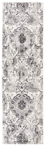 SAFAVIEH Madison Collection Runner Rug - 2'3" x 14', Cream & Silver, Boho Chic Glam Paisley Design, Non-Shedding & Easy Care, Ideal for High Traffic Areas in Living Room, Bedroom (MAD600D) - color: Cream/Silver, size: 2'3" x 14' (Runner)
