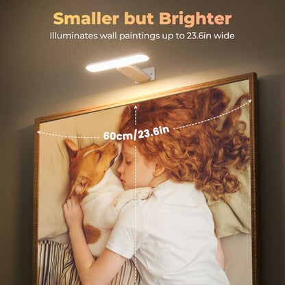 Picture Lights for Wall Rechargeable, Picture Frame Lights, Dartboard light - color: White, size: 2 PACK