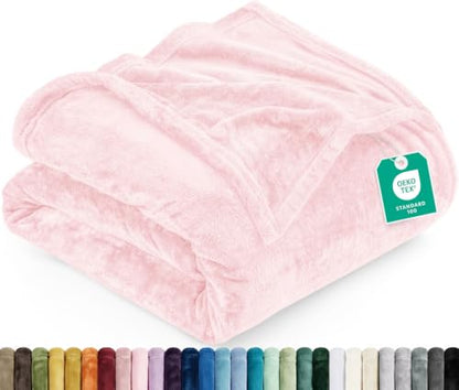 Utopia Bedding Ultra Soft Fleece Bed Blanket Throw Size Pink (50x60 Inches) - color: Pink, size: Throw (50x60 Inch)