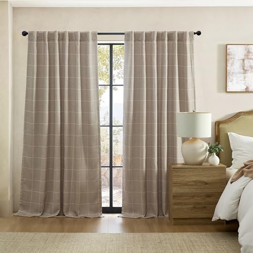 Threadmade Sawyer Window Panel, Linen - 52" W x 84" L - color: Linen, size: 52"W x 84"L (Pack of 1)